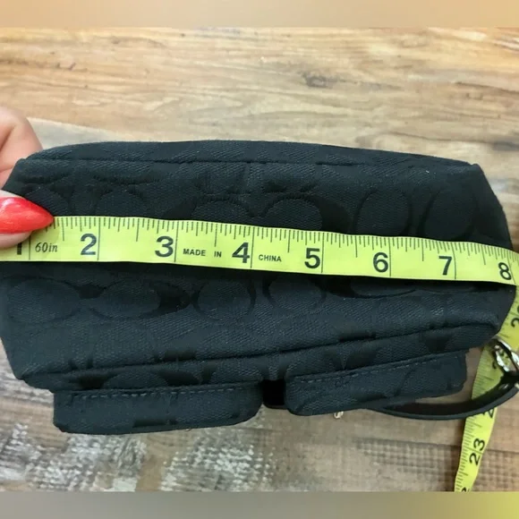 Coach Vintage Y2K MINI Black Satchel Purse Women's Handbag Jaquard Canvas Sig C - Picture 13 of 14